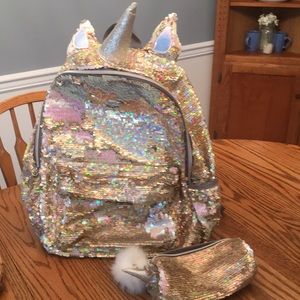 Justice Backpack with Matching Pencil Pouch